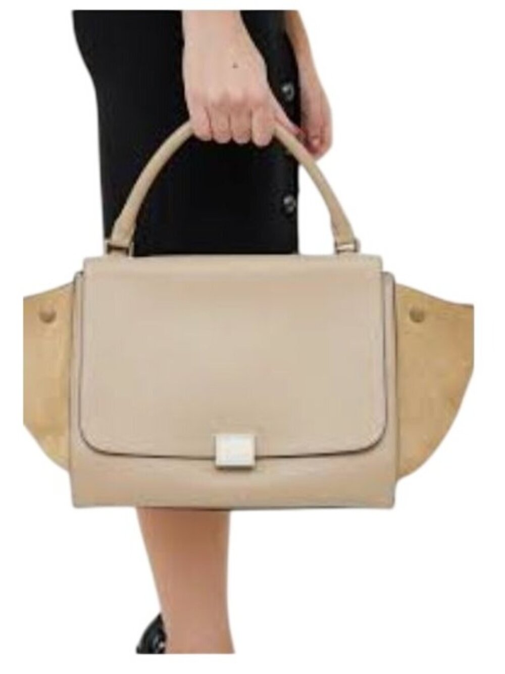 Celine Trapeze bag neutral taupe pebbled leather